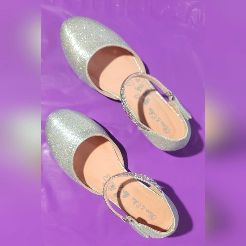 Olive & Edie Girls Silver Selina Heel